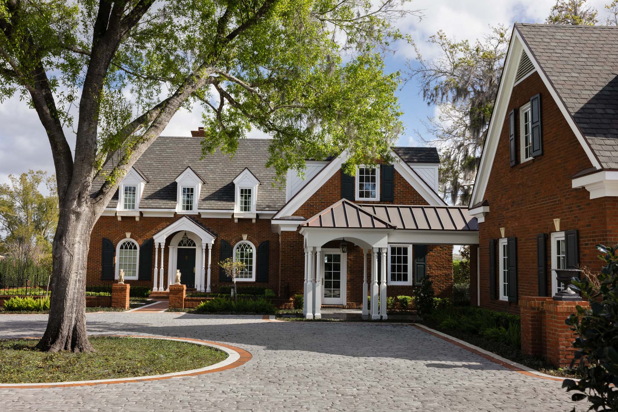 Traditional English Country Brick Home Exterior With Architectural Details